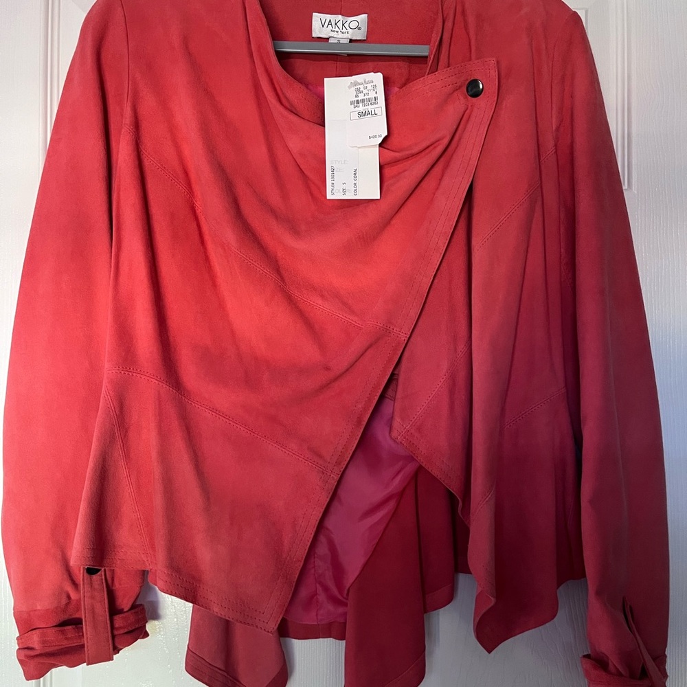 Coral Draped Jacket